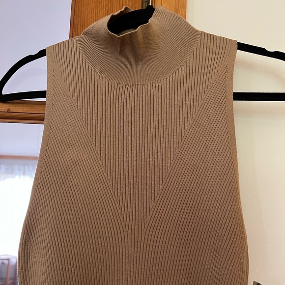 NWT Anthropologie Mock Neck Midi Dress. Size medium. Cedar color. - Picture 9 of 11